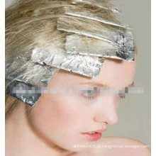 Papel de cabeleireiro pré cortado e colorido pré-cortado Folha de alumínio com tecido para salão de cabeleireiro, rolos de papelão impressos